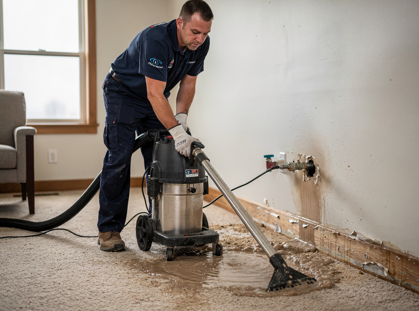 Burst Pipe Water Extraction in Oshkosh