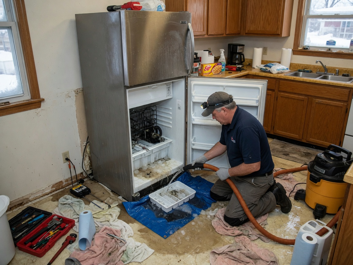 Refrigerator and Ice Maker Leak Cleanup in Oshkosh